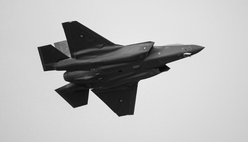 A Lockheed Martin F-35 in Denmark. Titanium is an essential material in the manufacture of this fighter jet.