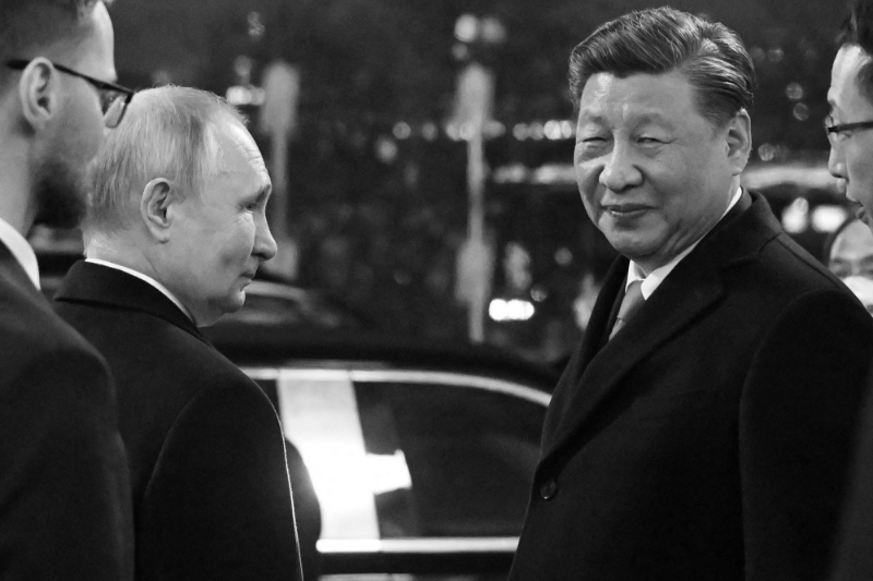 Russian President Vladimir Putin and his Chinese counterpart Xi Jinping in Moscow, March 2023.