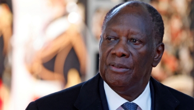 Ivory Coast President Alassane Ouattara in Paris, France, in October 2024. 