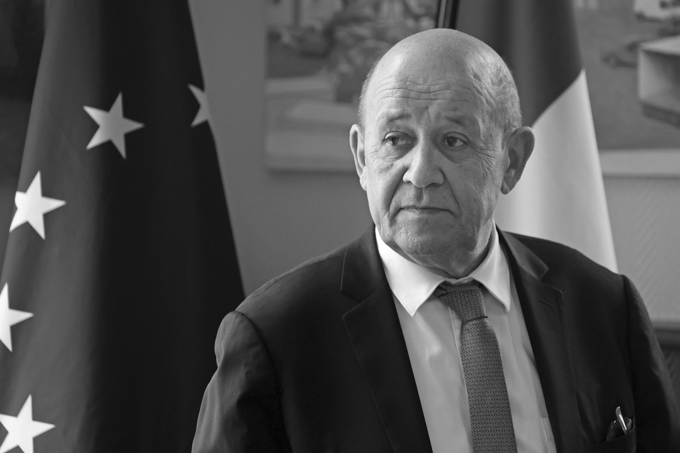 The French Minister of Foreign Affairs Jean-Yves Le Drian.