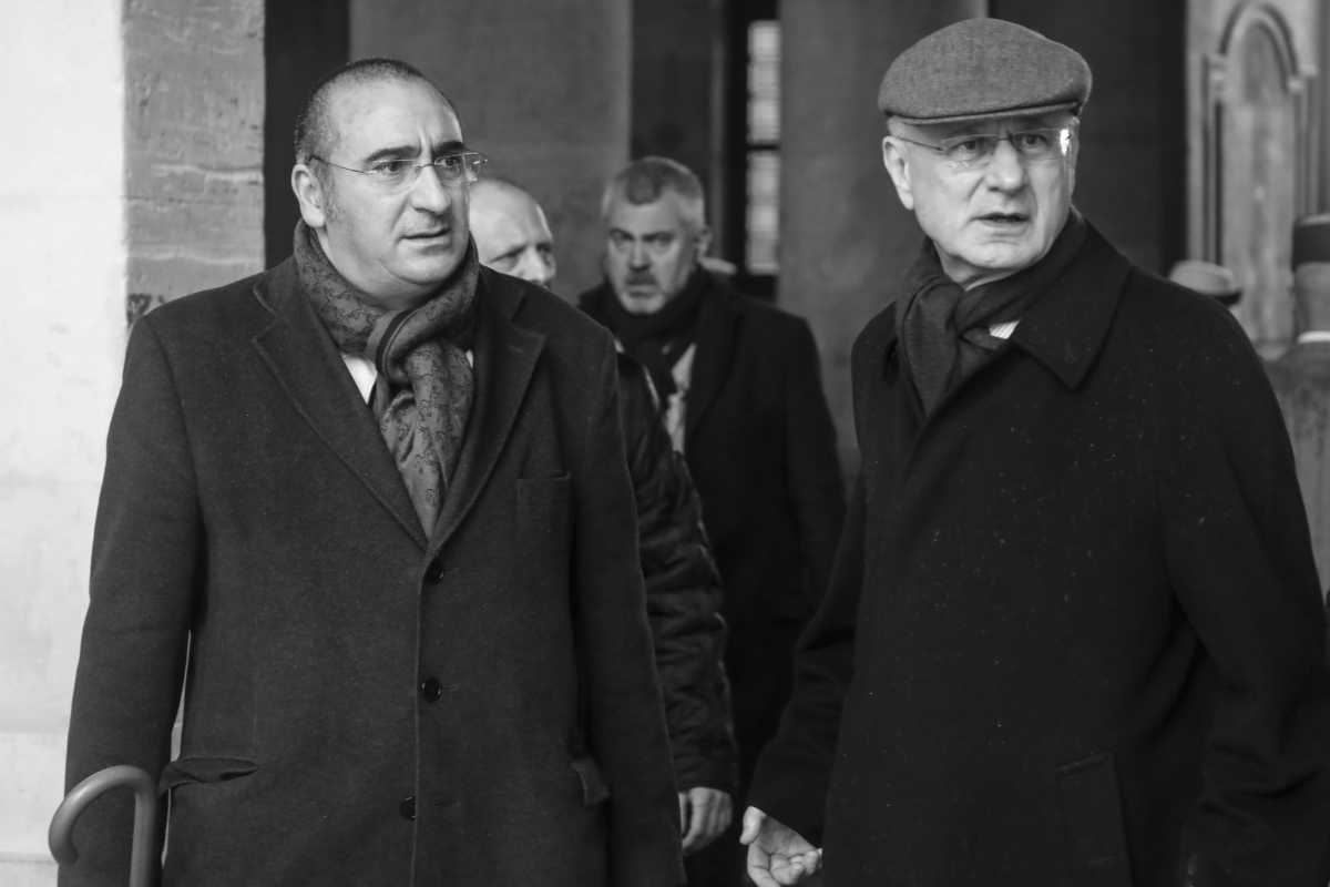 Laurent Nunez, head of the DGSI, with Pierre de Bousquet of Florian, National Intelligence Coordinat