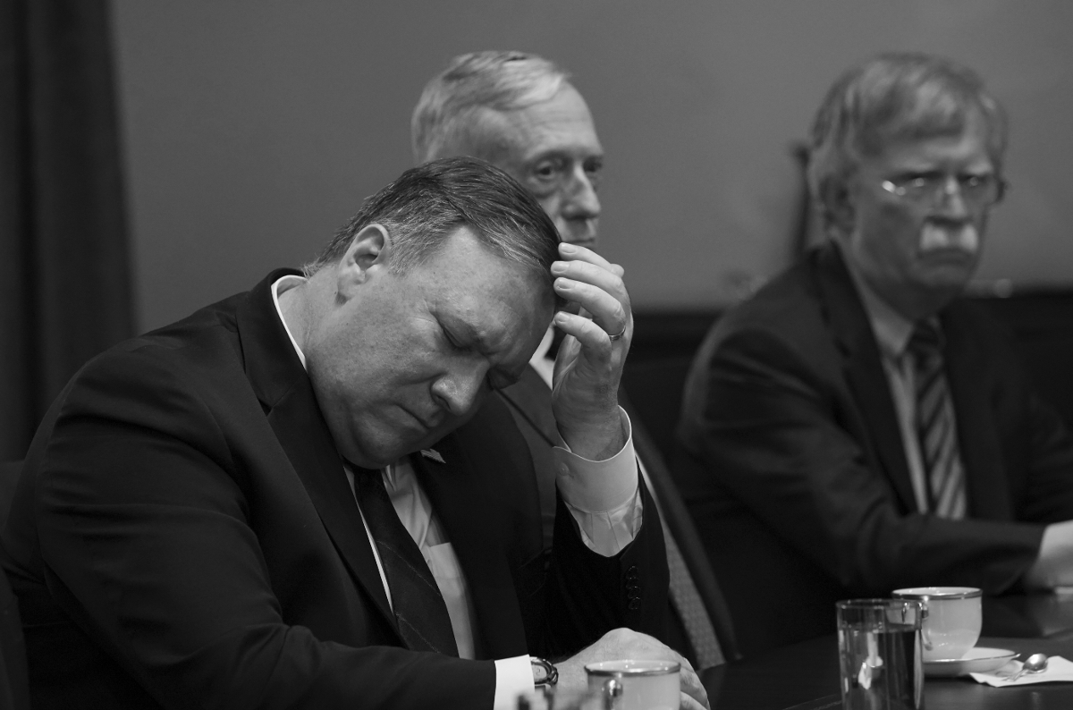 Secretary of State Mike Pompeo with Pentagon boss Jim Mattis.