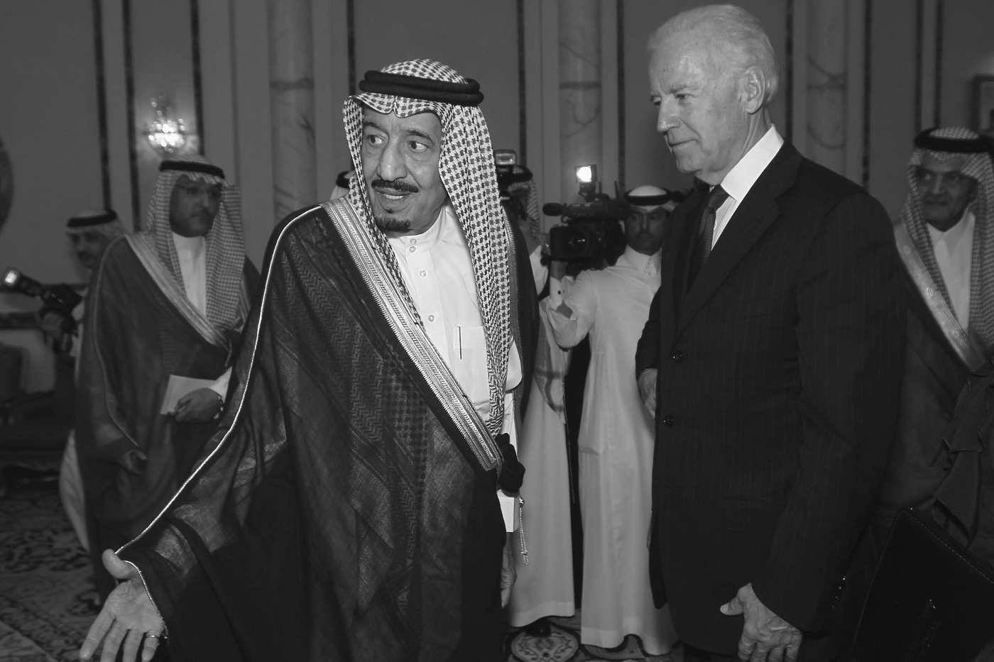Salman bin Abdelaziz and Joe Biden, then Vice President of the United States, in 2011.