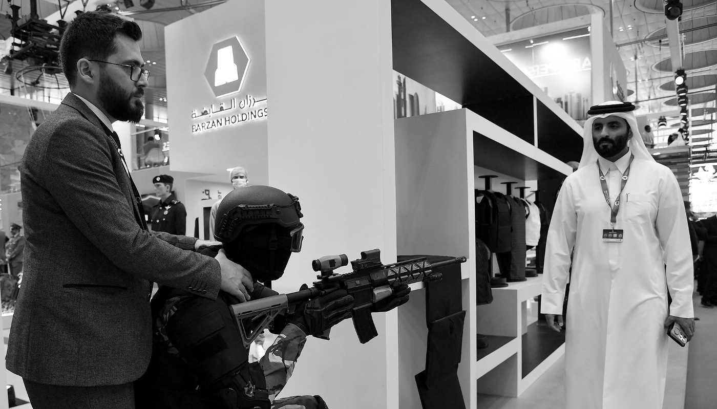 A view of the Barzan Holdings stand at the Milipol Qatar trade fair, which took place in Doha from 29 to 31 October 2024.