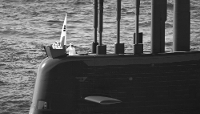 The South Korean Navy's conventional Shin Chaeho submarine seen here off the southern port city of Busan, on 26 September 2025. 