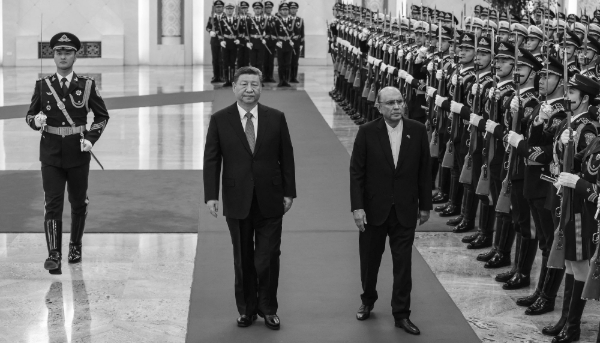Chinese President Xi Jinping and Pakistani President Asif Ali Zardari in Beijing, on 5 February 2025.