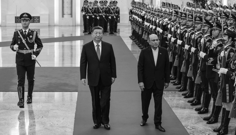 Chinese President Xi Jinping and Pakistani President Asif Ali Zardari in Beijing, on 5 February 2025.