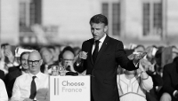 French President Emmanuel Macron at the Choose France investment gathering, at the Chateau de Versailles, in Versailles, on 1 June 2026. 