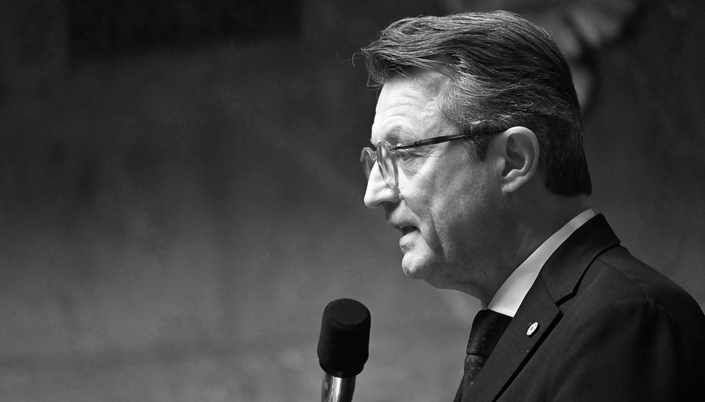 MP Christophe Plassard during a question session before the government at the National Assembly, French Parliament lower house, in Paris on 24 June 2025.