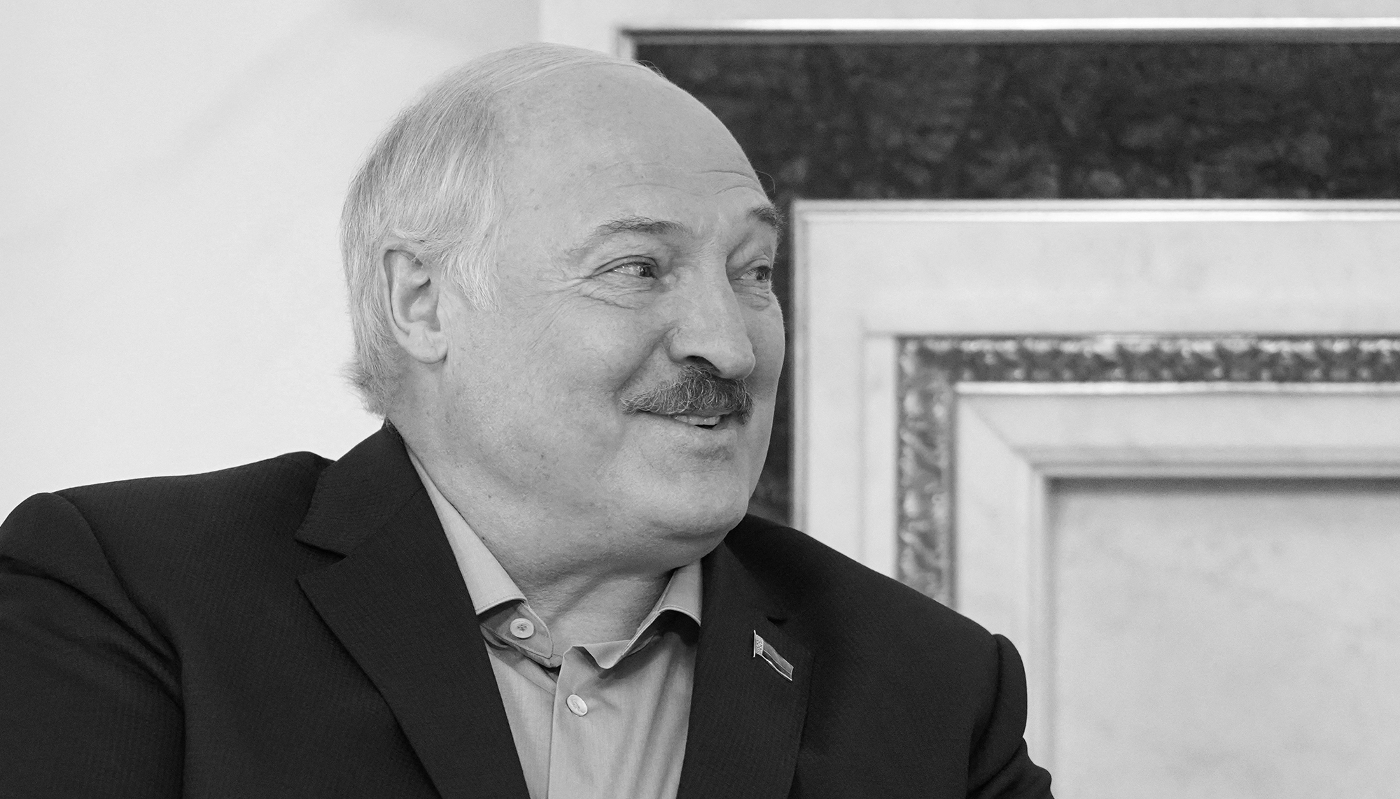 Belarus' President Alexander Lukashenko at the Constantine Palace in Strelna, outside Saint Petersburg, on 23 July 2023.