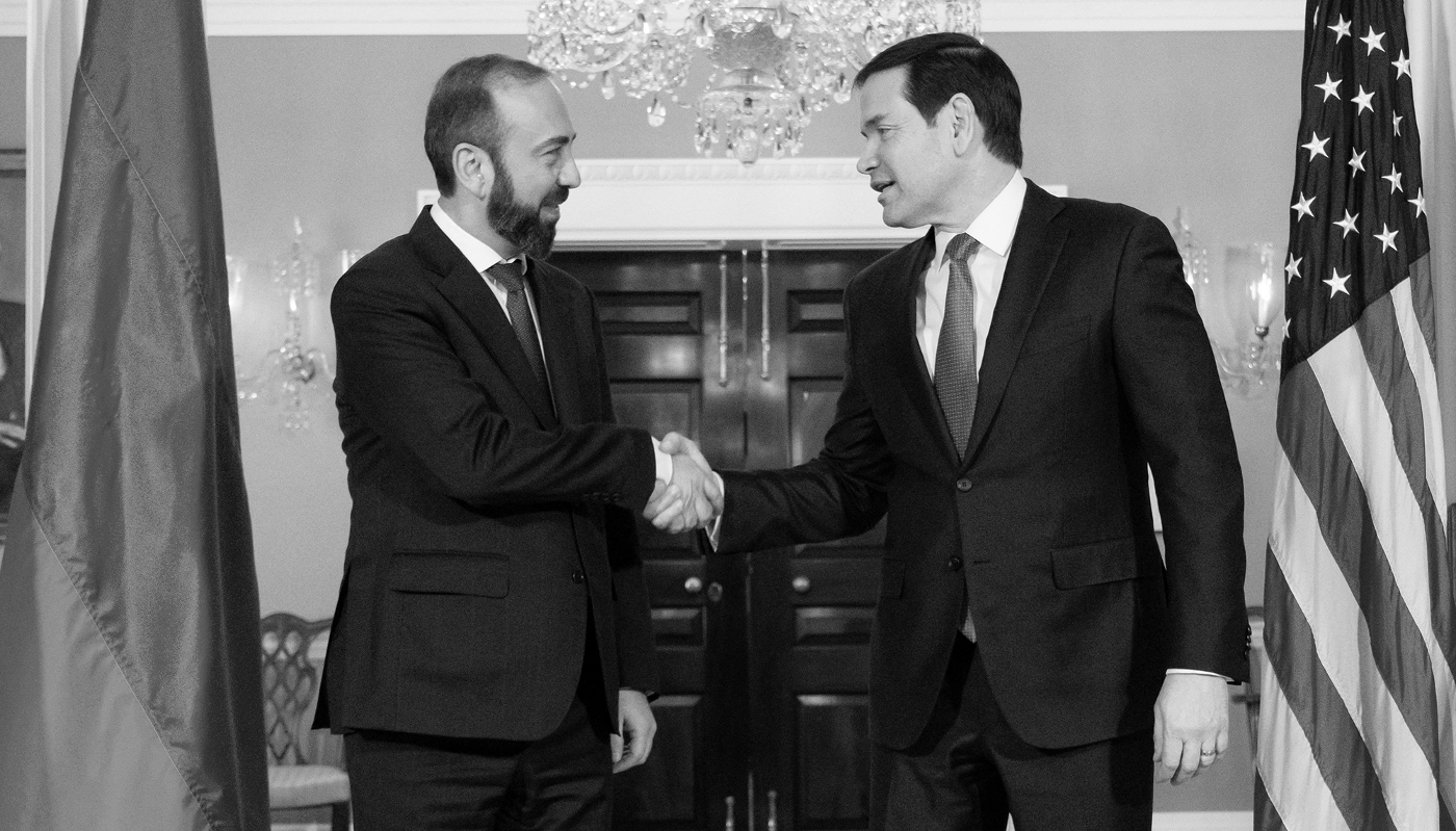 Armenian Foreign Minister Ararat Mirzoyan and US Secretary of State Marco Rubio at the State Department in Washington, DC, in January 2026.