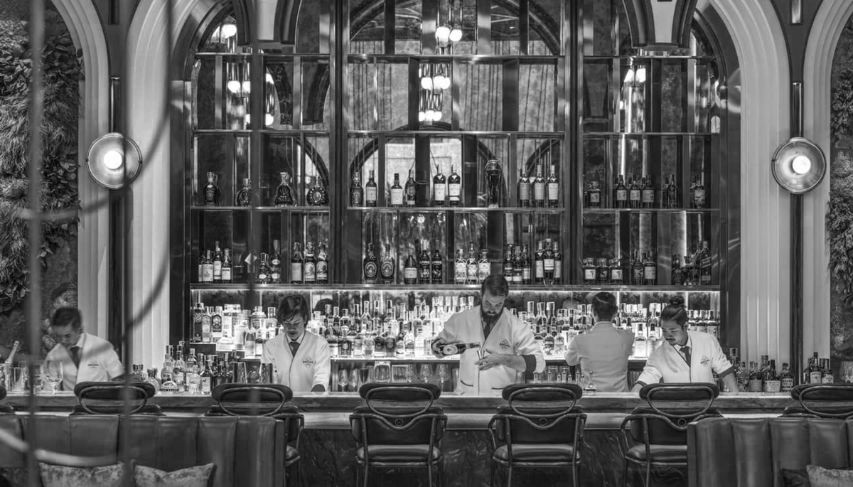 The bar at the BKK Social Club, a favourite haunt for international consultants in Bangkok.
