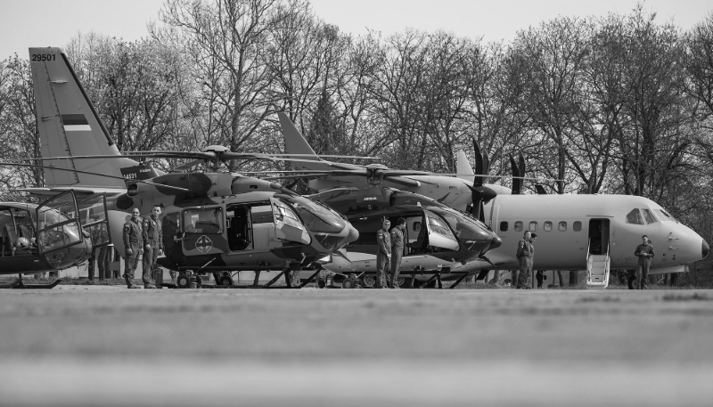 Batajnica military airport in Serbia, the future air base for Belgrade's new Rafale, on 31 March 2024. 
