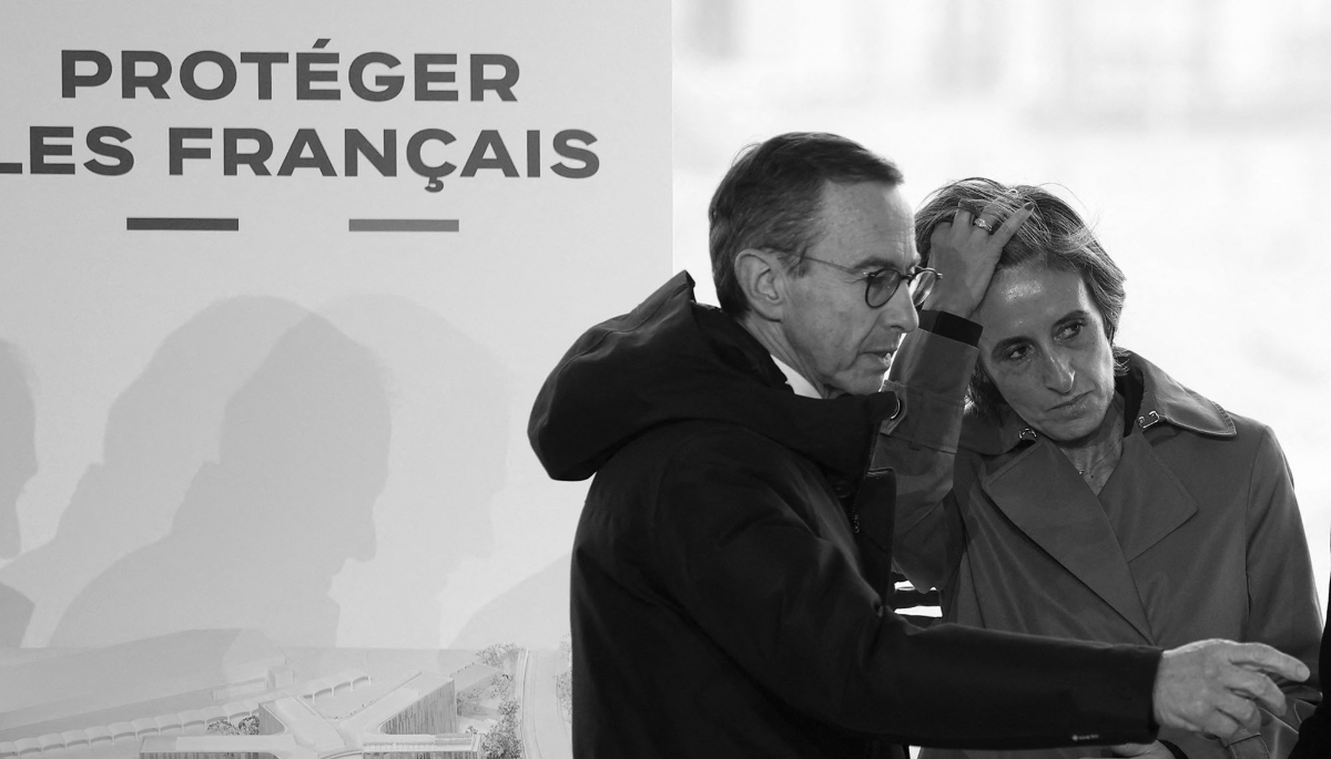 French Interior Minister Bruno Retailleau and DGSI Director Céline Berthon, on 11 March 2025. 