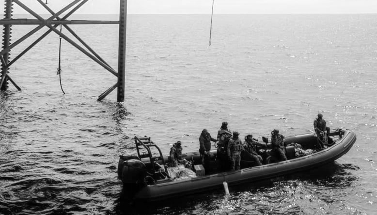 GUR marine troops in training.