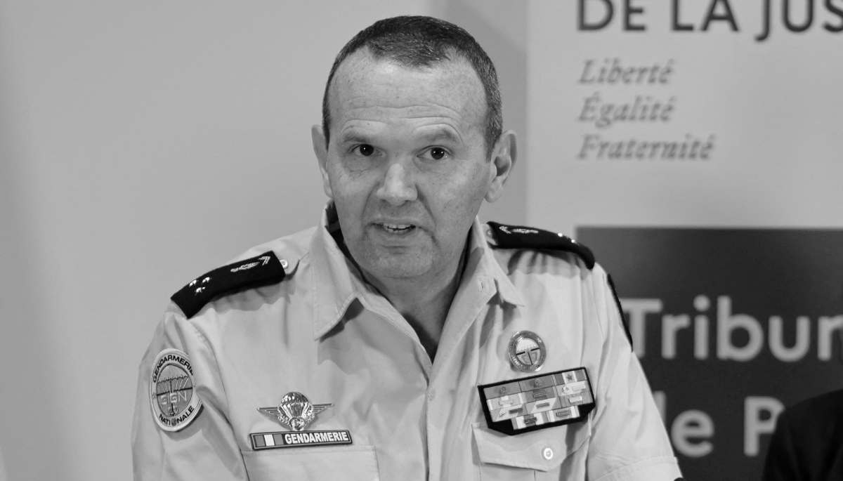 GIGN Commander General Ghislain Rety at a press conference in Paris, on 23 January 2025.