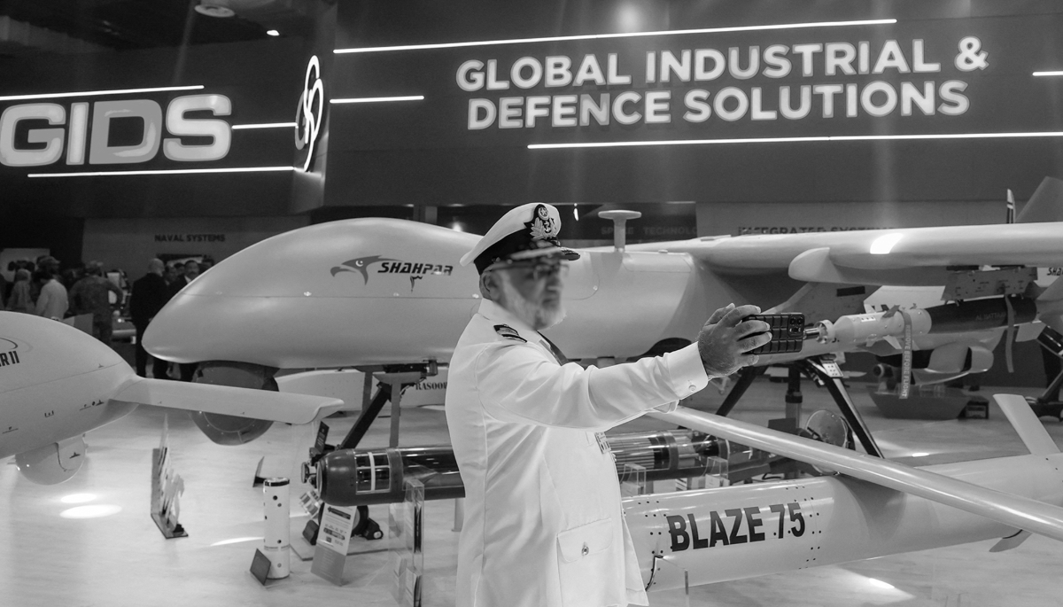 The Global Industrial & Defence Solutions (GIDS) stand at the IDEAS 2024 exhibition in Karachi, Pakistan, on 21 November 2024.