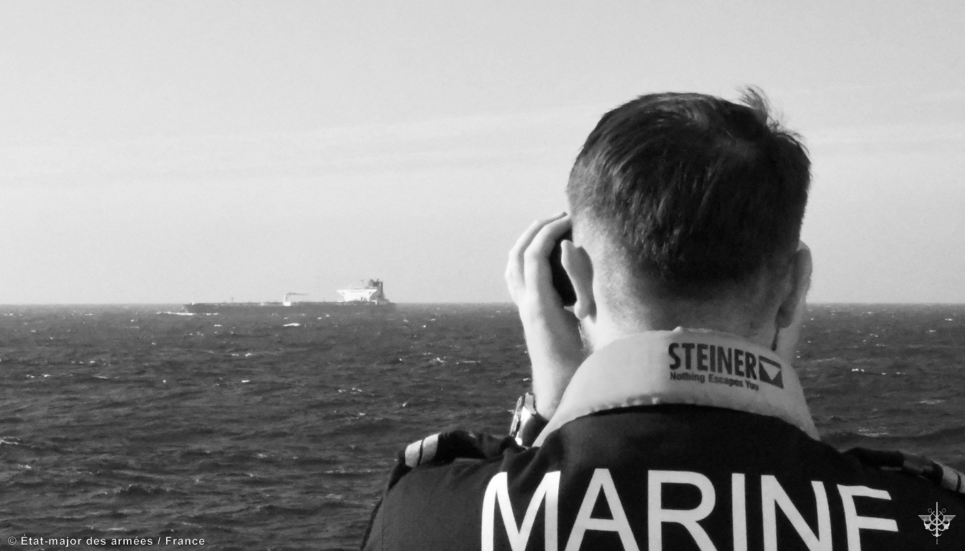 A photo released on 22 January 2026 of a French navy operation to capture Russian cargo ship Grinch, on the Alboran Sea in the Mediterranean.