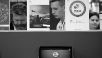 The French Military Intelligence Directorate (DRM) stand at the Vivatech trade fair in Paris, on 14 June 2023.