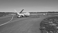 Asman Technology's MALE 'DSLR Sentinelle MK1' drone before a test flight.