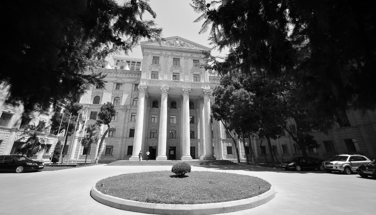 The Azerbaijan Ministry of Foreign Affairs in Baku.