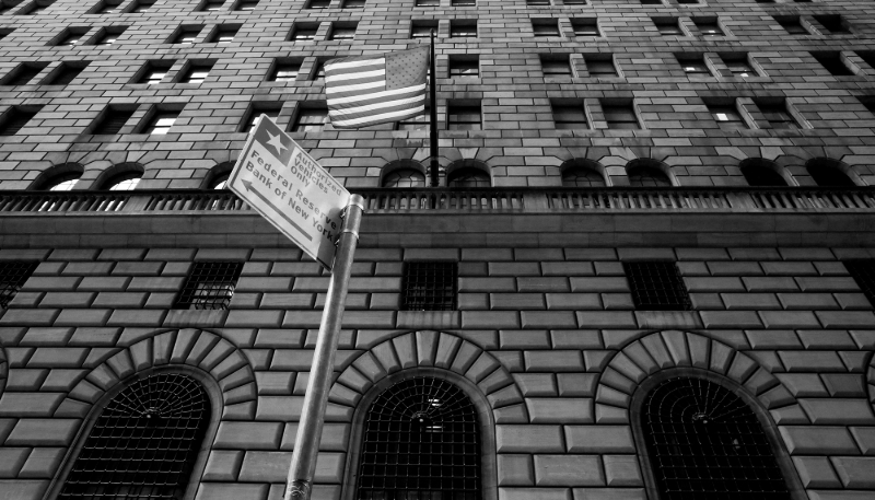 The Federal Reserve Bank of New York building.