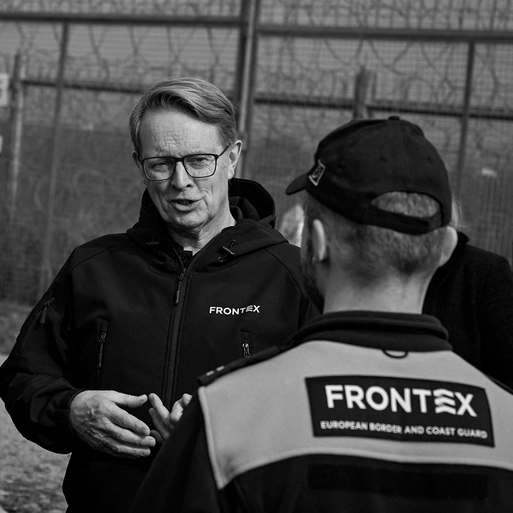 EU border agency chief Hans Leijtens at the Bulgarian-Turkish border, on 29 February 2024.