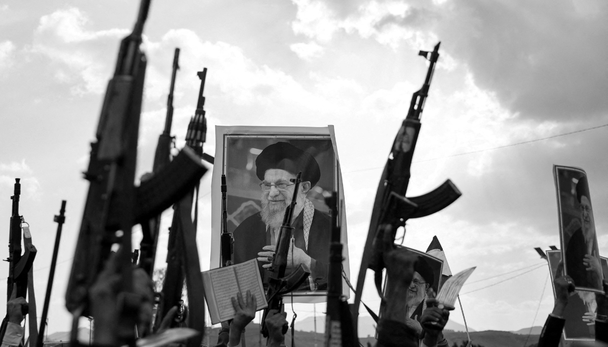 A Houthi demonstration in Sana'a, Yemen, on 1 March 2026, against Israel-US strikes on Iran following the assassination of Ali Khamenei. 