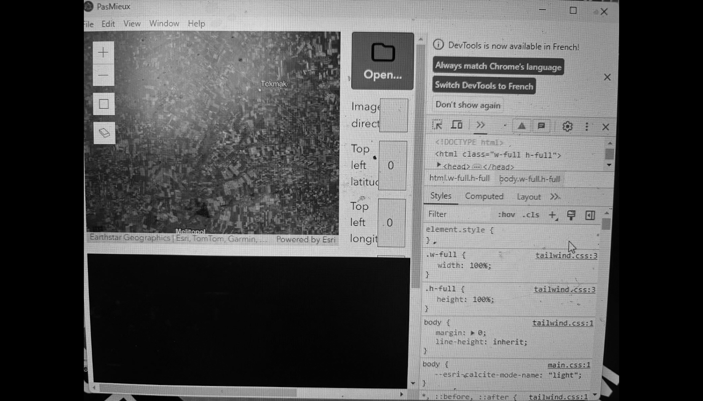 The PasMieux software, developed in-house by Parrot, can be used to create contrast maps.