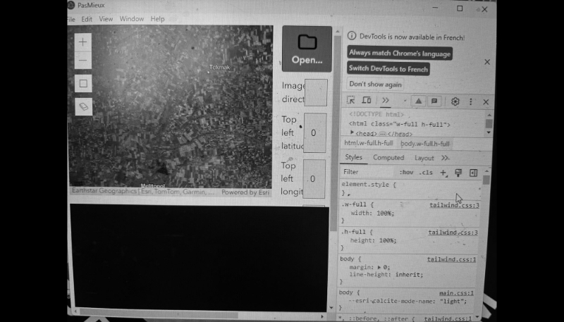 The PasMieux software, developed in-house by Parrot, can be used to create contrast maps.
