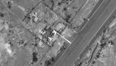 Open-source satellite images that were not classified by the Pentagon are no longer accessible. View of the Iranian base at Konarak, destroyed by airstrikes, on 1 March, 2026.