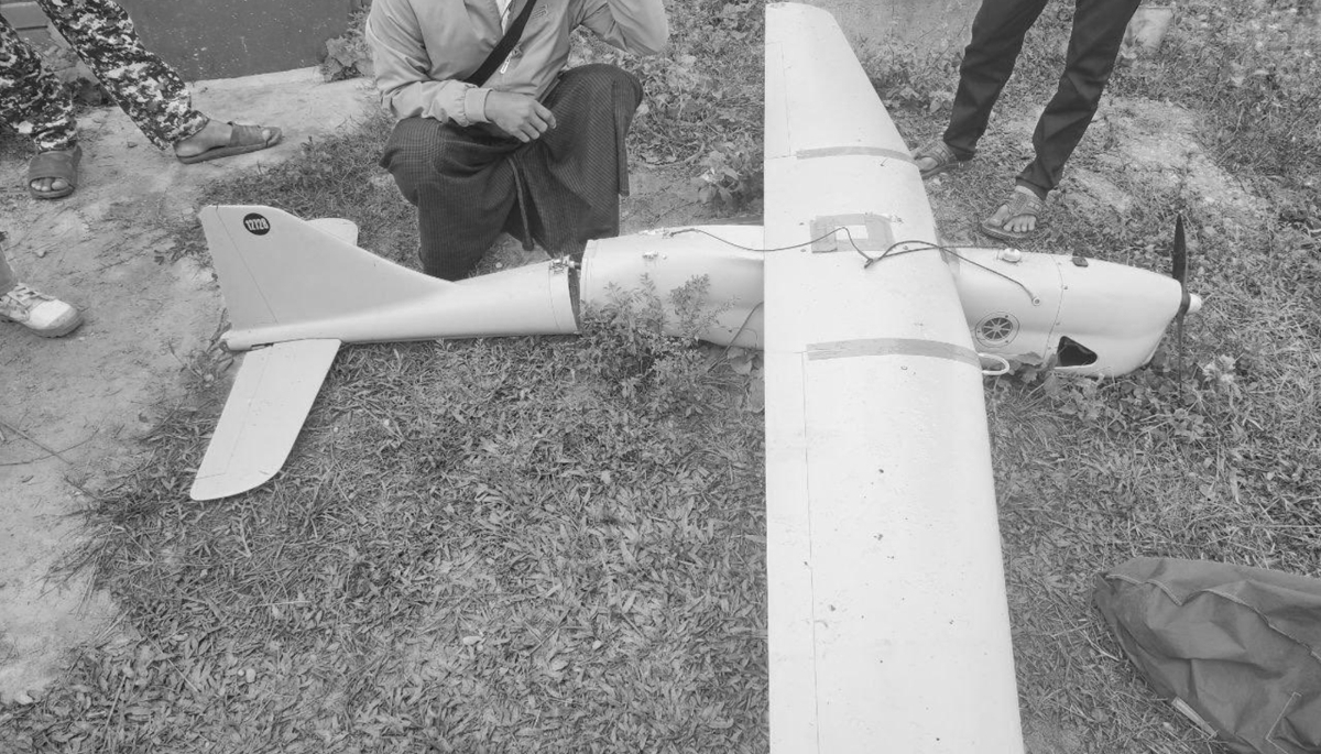 A Russian Orlan-30 drone recently delivered by Russia and captured by opposition forces.