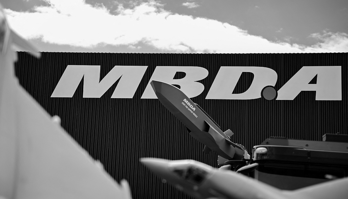 MBDA stand at Berlin ExpoCenter Airport during the ILA Berlin air show, 11 June 2026.
