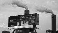 An advertising billboard at the Maaden aluminium plant, in the Ras Al-Khair industrial estate in Saudi Arabia, on 23 November 2016.