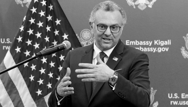 Massad Boulos, the US president's adviser for the Middle East and Africa, in Kigali, Rwanda, on 8 April 2025.