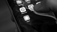 Signal and Telegram are apps which allow users to communicate securely via encrypted messaging. Photo taken in Paris, in January 2021.