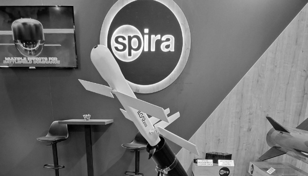 The stand of the Turkish company Spira at the IDEF defence exhibition on 22-27 July in Istanbul, Turkey.
