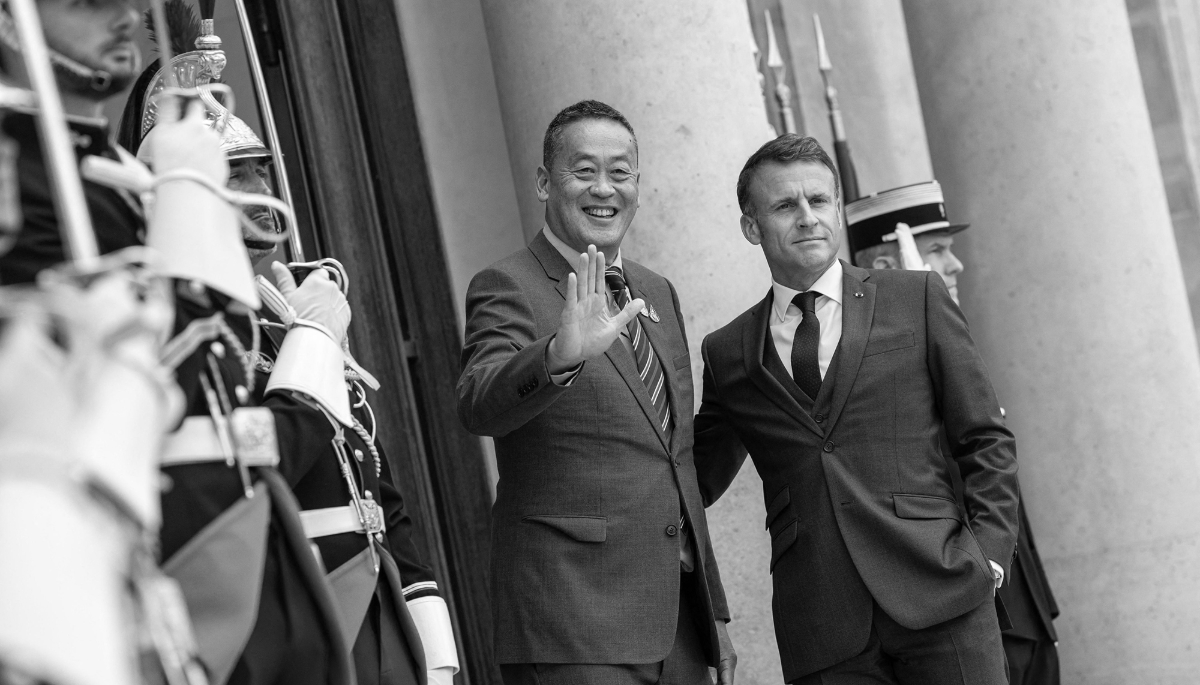 Thai PM Srettha Thavisin met French President Emmanuel Macron in Paris on 16 May 2024.