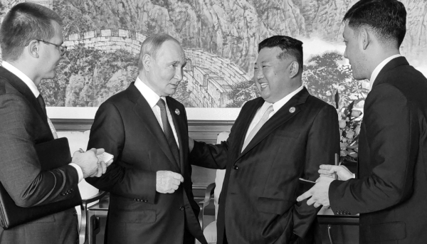 Russia's President Vladimir Putin with North Korean leader Kim Jong Un, 3 September 2025 in Beijing.