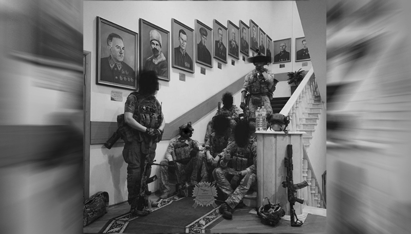 Operators from the Russian Federal Security Service (FSB)'s elite Vympel unit training shortly before their deployment to Donbas.