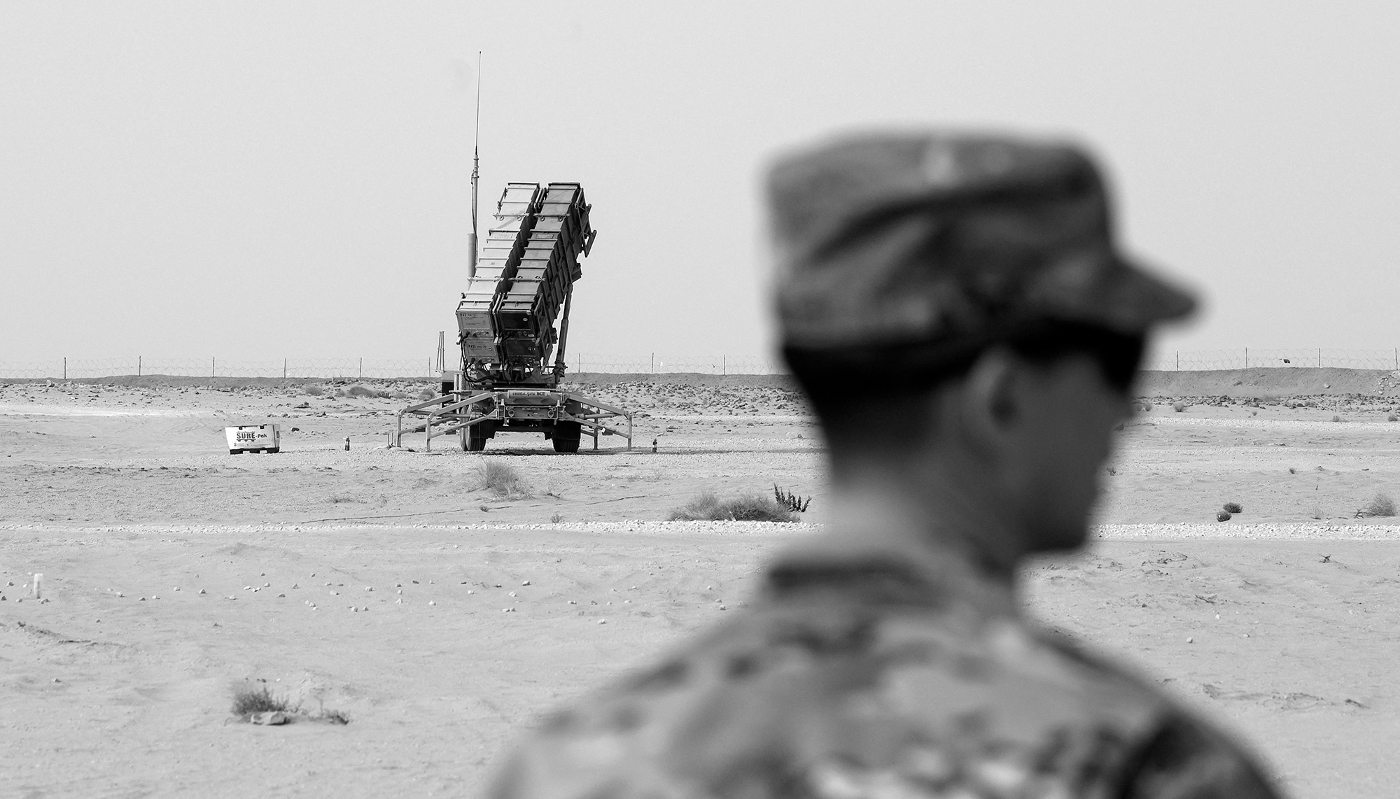 A Patriot missile battery at the Prince Sultan Air Base in Al Kharj, Saudi Arabia on 20 February 2020.