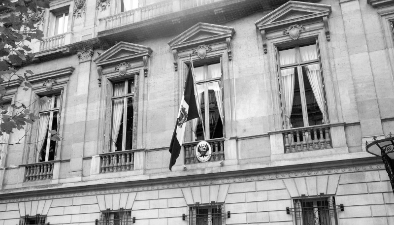 The Peruvian Embassy of France, on Avenue Kléber, in the 16th arrondissement of Paris, where the international tea competition was held.