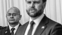 Israeli General Roman Gofman (left), pictured here alongside US Vice President JD Vance in Jerusalem on 22 October 2025, is set to take over as head of the Mossad in June.