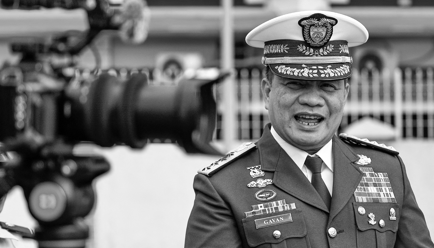 The Commander of the Philippine Coast Guard, Admiral Ronnie Gil Gavan, in Manila, Philippines, on 30 April 2025.