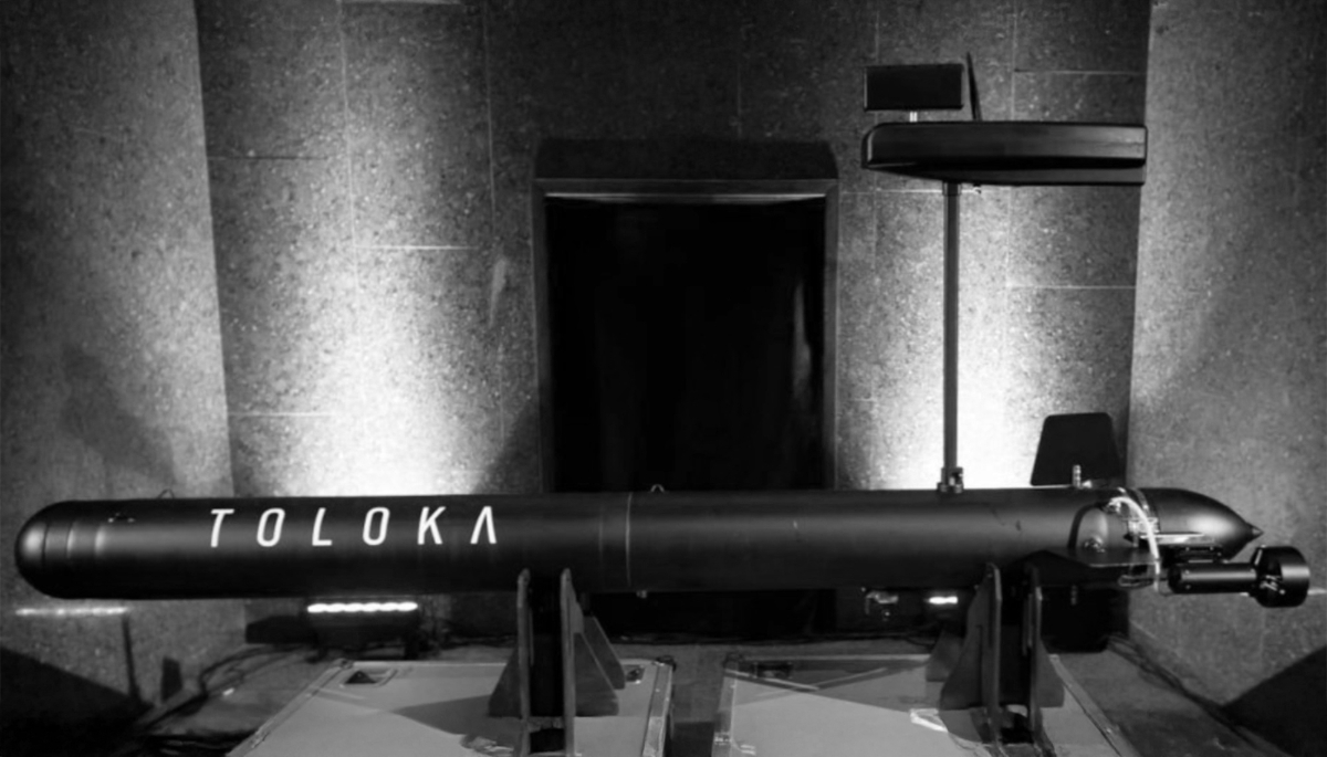 The Toloka underwater drone developed by Ukrainian firm TOV 'Intelli'.