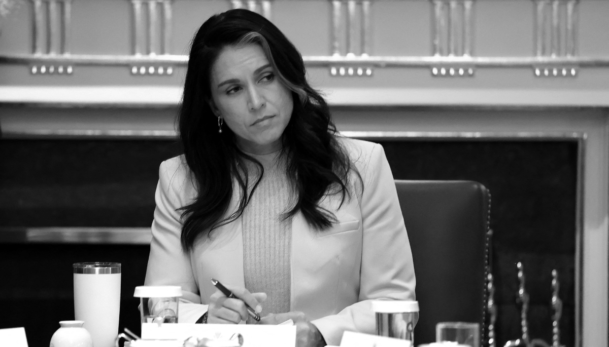 US Director of National Intelligence Tulsi Gabbard at the White House in Washington, DC on 9 October 2025.