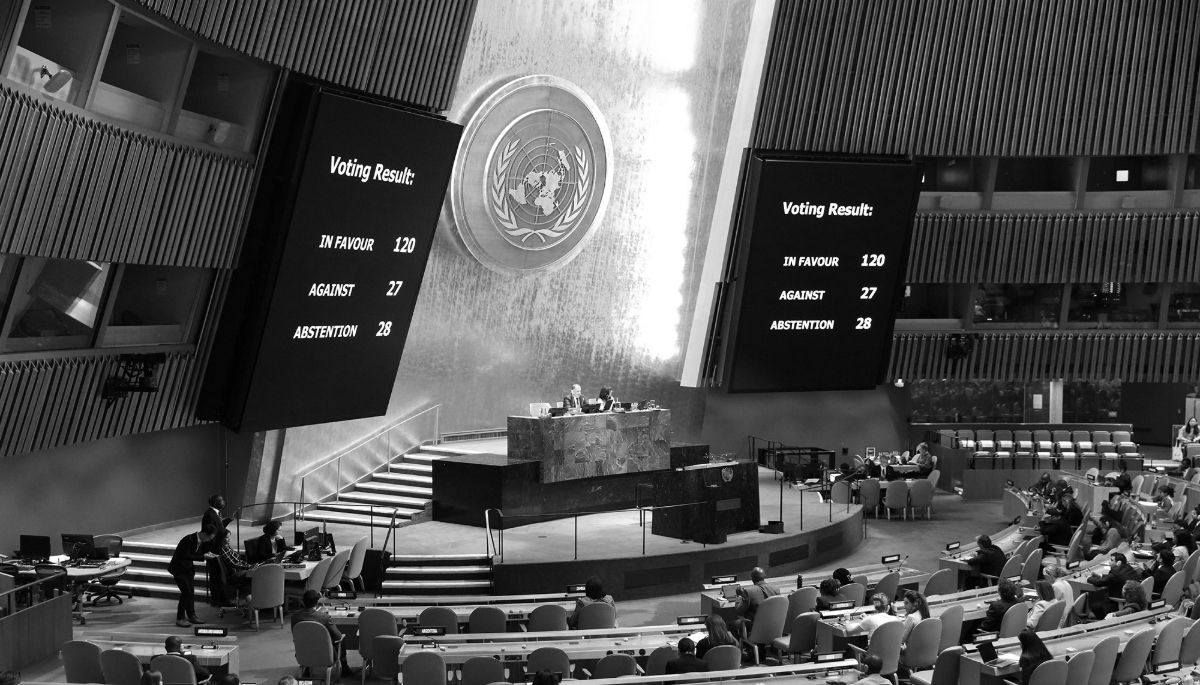 The General Assembly at the United Nations Headquarters in New York, 7 September 2025.