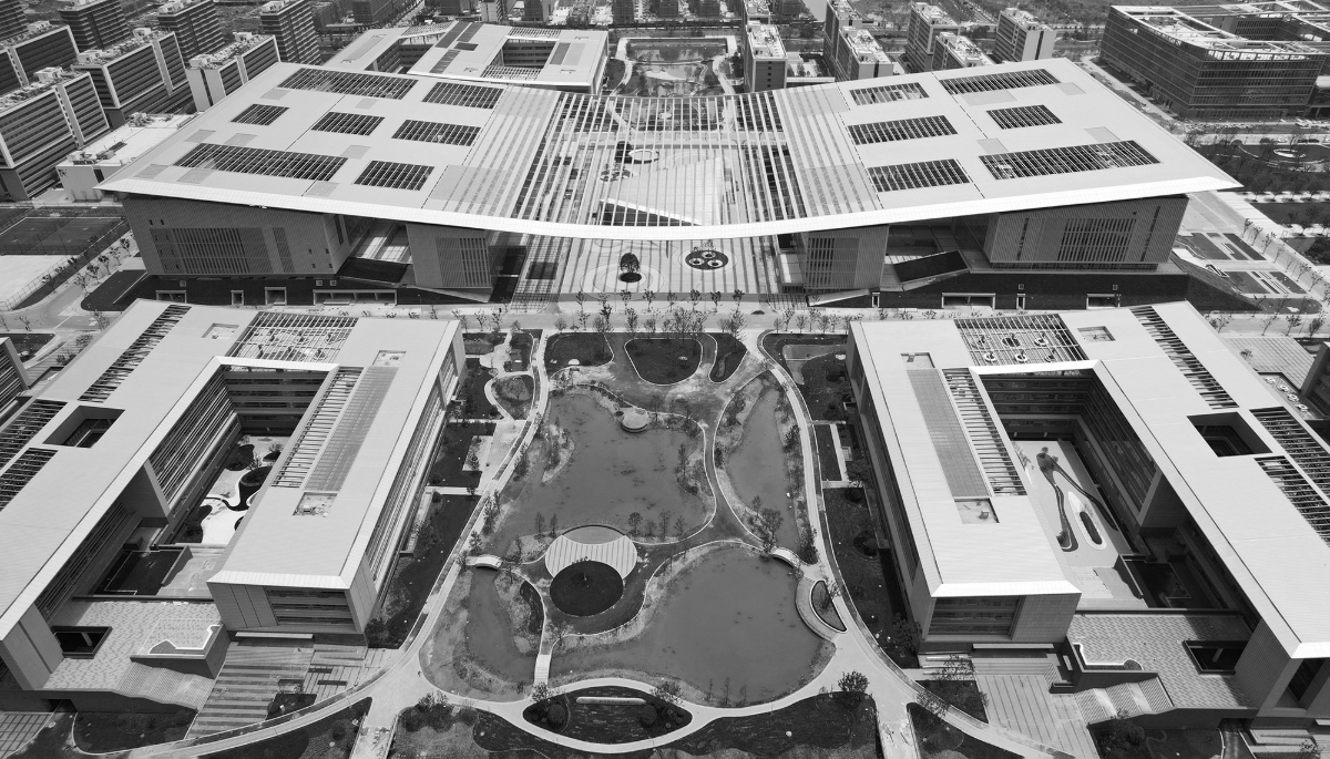 A general view of the Chinese-French aviation school at Beihang University in Hangzhou, Zhejiang province, China, on 29 May 2023.
