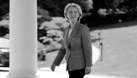 European Commission President Ursula von der Leyen arriving at the Hotel Royal ahead of the G7 summit, in Evian, France, on 15 June 2026. 