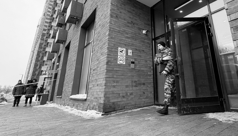 The residential building where the assassination attempt on Russian Lieutenant General Vladimir Alexeyev took place in Moscow, on 6 February 2026. 